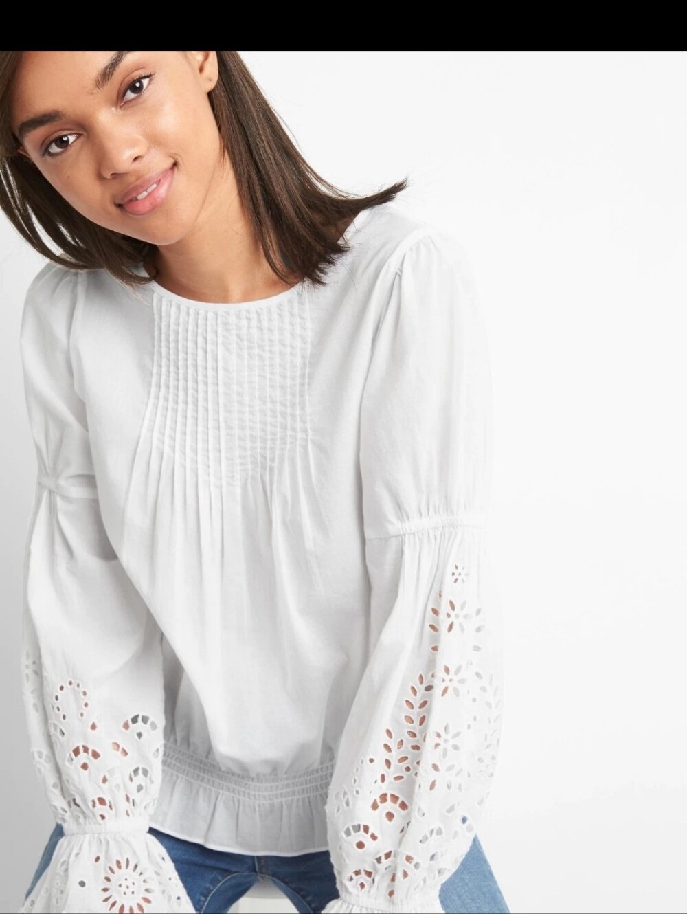 Gap Cotton Eyelet Blouse